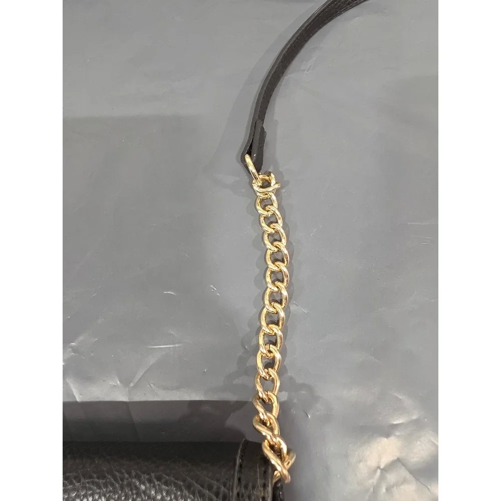 Black Crossbody Bag Gold Chain‎ Strap Small Purse Evening Party Designer Style